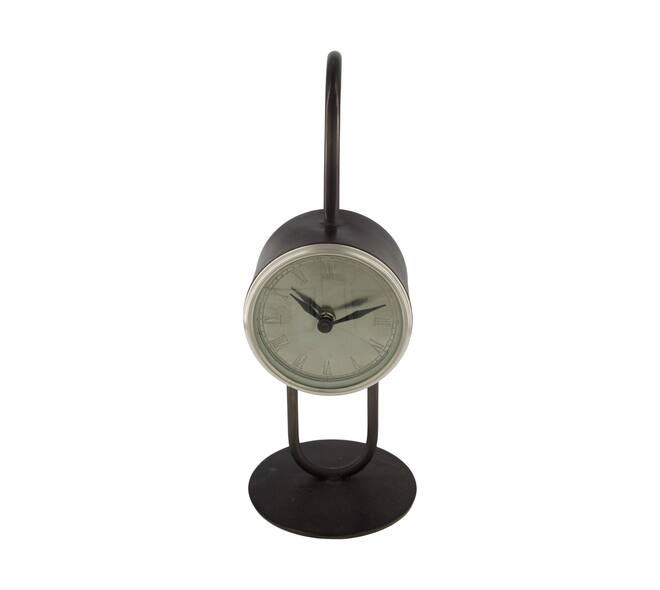 Clock round metal 22x16x39cm