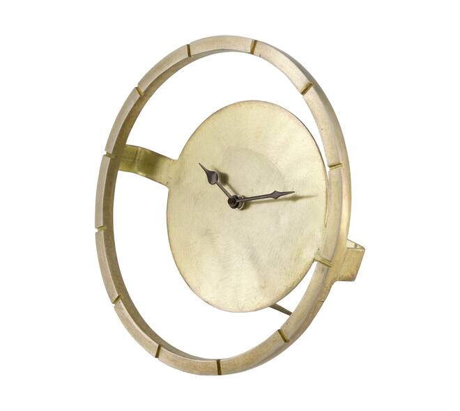 Clock round metal 26x13x26cm