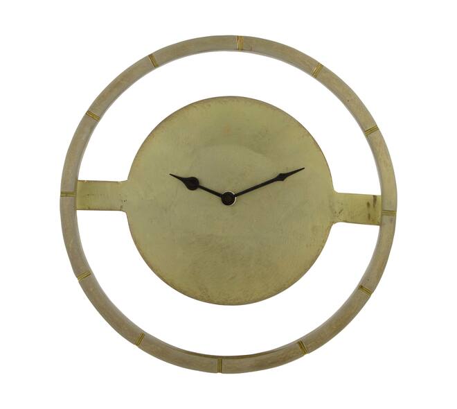 Clock round metal 26x13x26cm