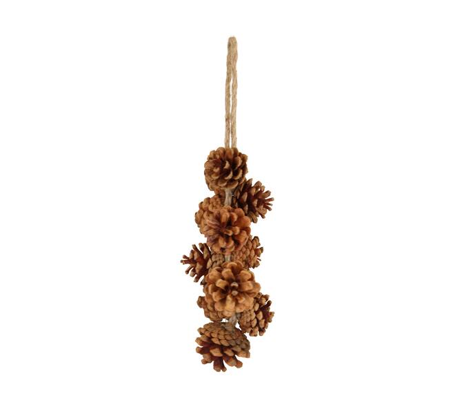Hanger pinecone 10x10x35cm - Natural