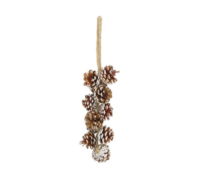 Hanger pinecone 10x10x35cm - White