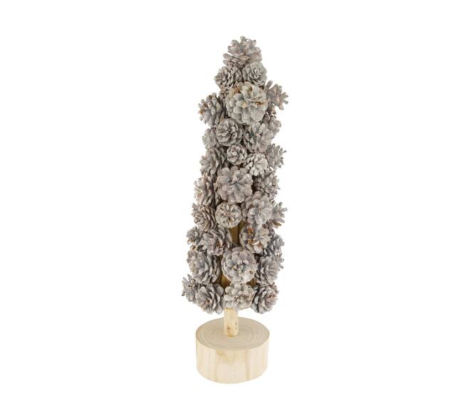 Statue tree pinecone 14x14x54cm