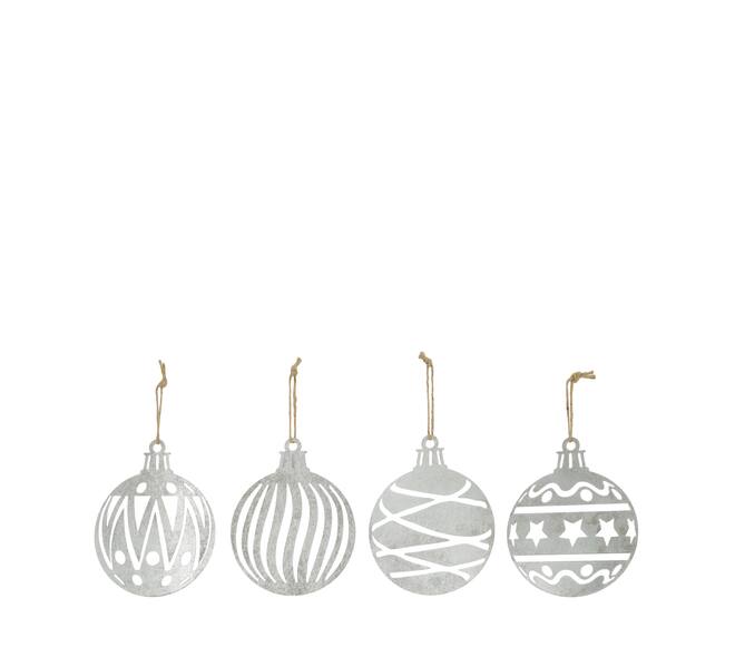 Hanger round metal 18x0.1x23cm  - Silver