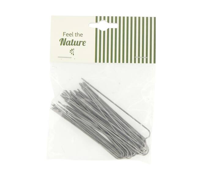Wire patent fastner  metal 14x6.5x1.5cm 30pc - Natural