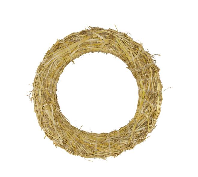 Wreath straw 35x35x5cm