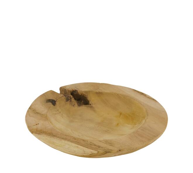 Bowl round teak wood 28x28x4cm - Natural