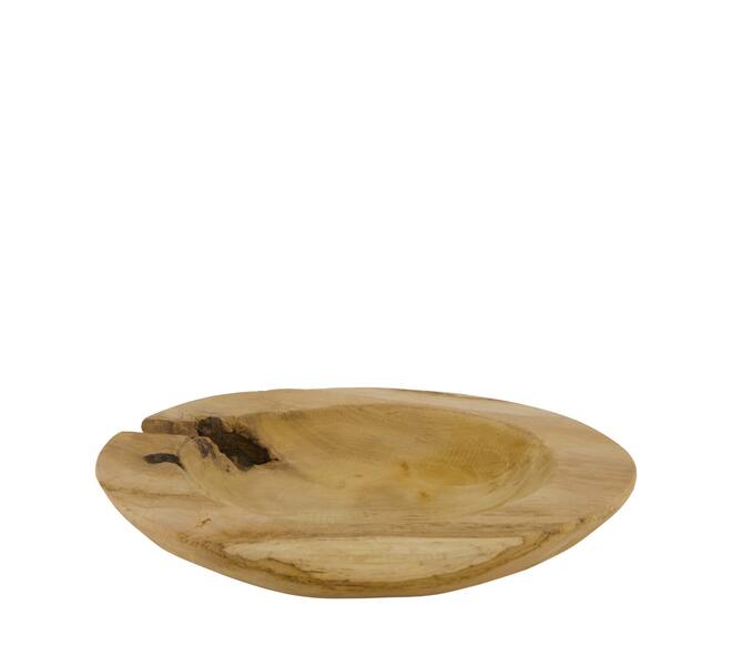 Bowl round teak wood 28x28x4cm - Natural
