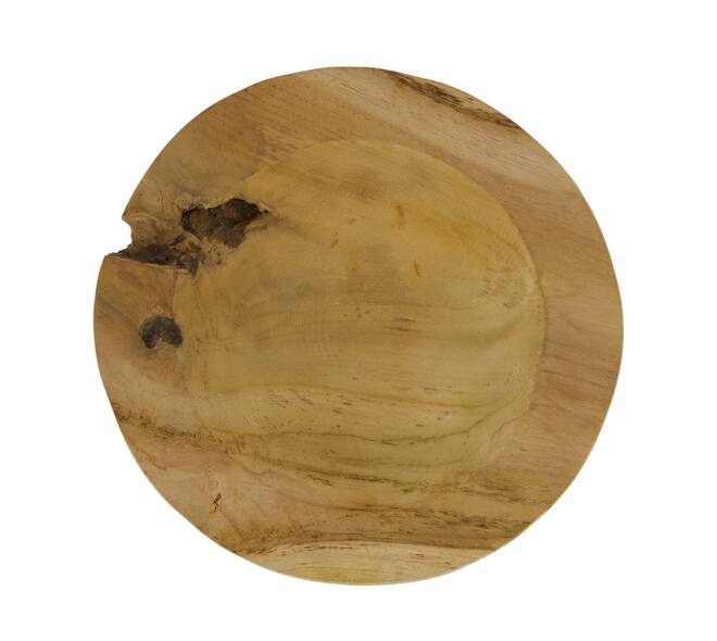 Bowl round teak wood 28x28x4cm - Natural