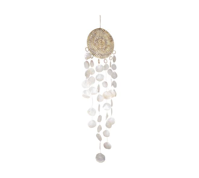 Hanger rattan and capiz 36x5x150cm