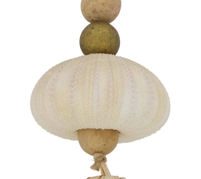 Hanger nature with shells 13x7x30cm - Natural