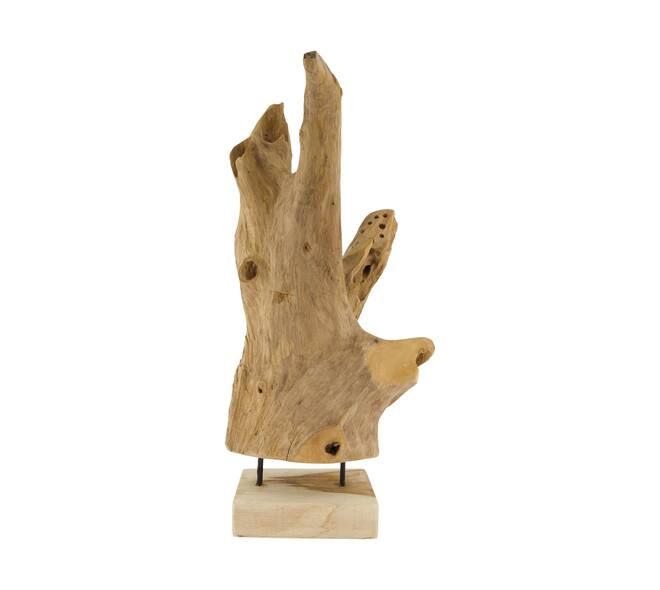 Statue erosion wood on feet 35x15x58cm