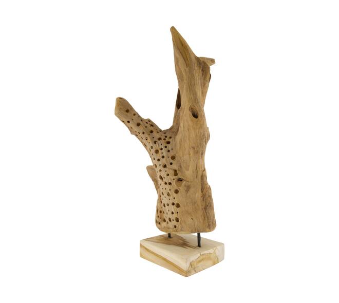 Statue erosion wood on feet 35x15x58cm