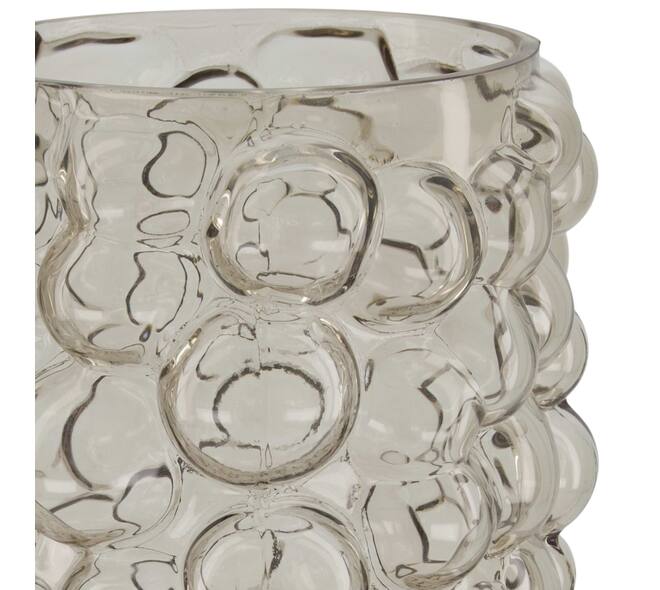 Vase glass 15.5x15.5x30cm - Grey
