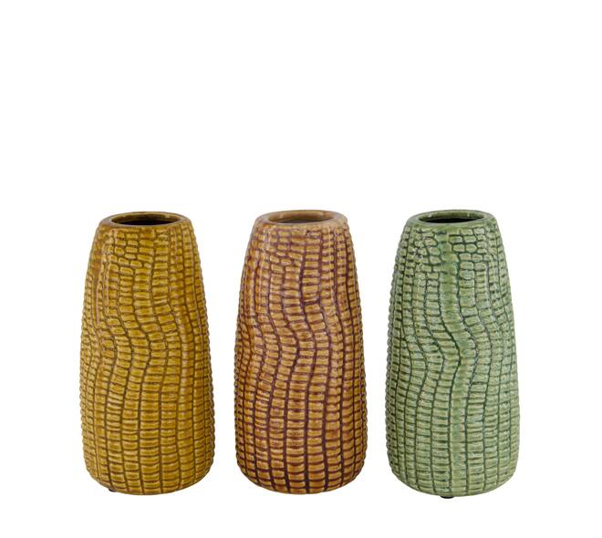 Vase corn ceramic 9x9x18cm  - Multi