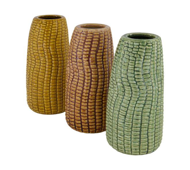 Vase corn ceramic 9x9x18cm  - Multi