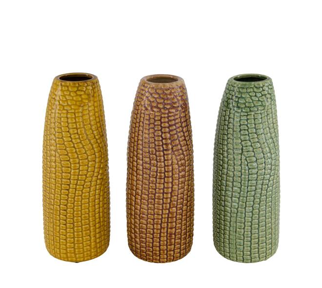 Vase corn ceramic 9x9x24cm  - Multi