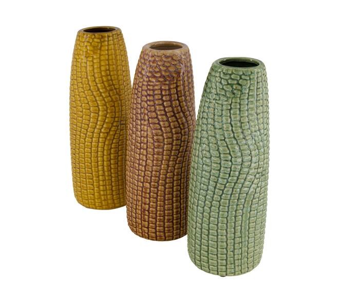 Vase corn ceramic 9x9x24cm  - Multi