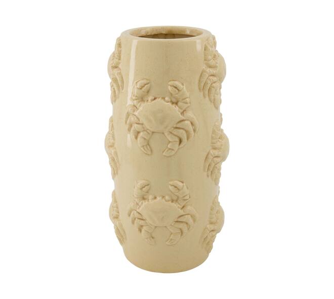 Vase crab ceramic 15x15x29.5cm - Cream