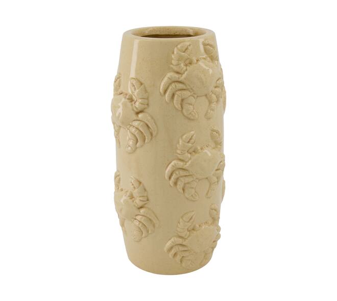 Vase crab ceramic 15x15x29.5cm - Cream