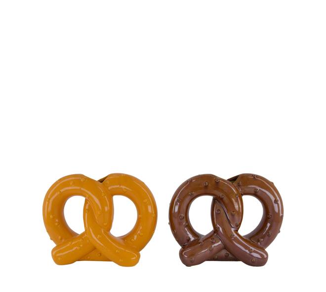 Bottle pretzel ceramic 23x9x18cm  - Brown