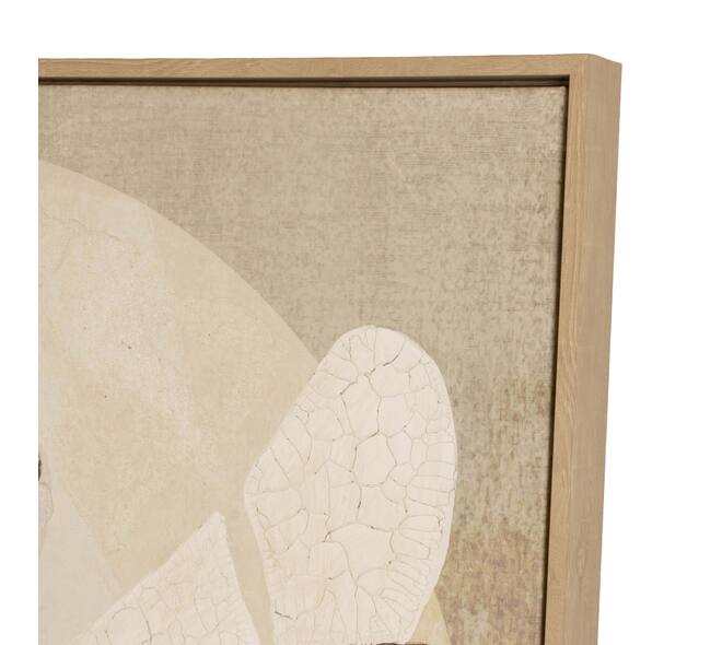 Wall art leaf canvas with frame 77.6x4.3x117.6cm