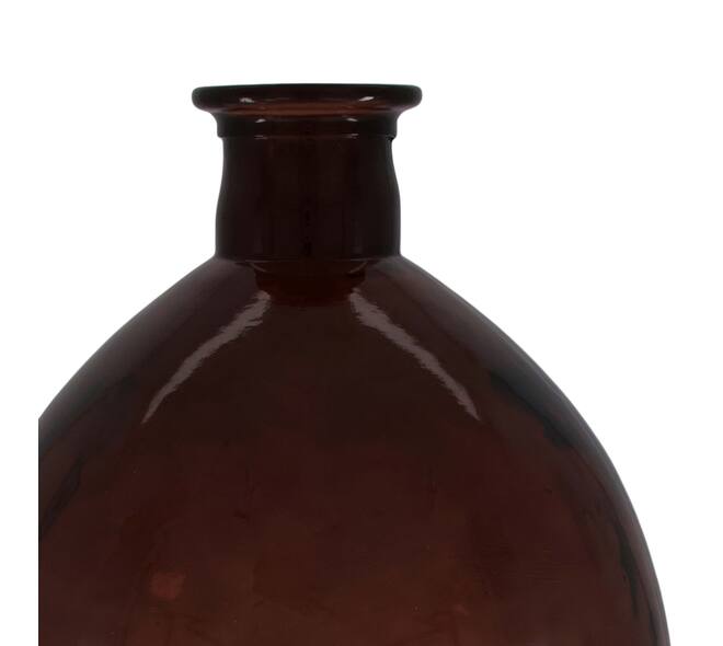 Bottle round recycled glass 28x28x47cm