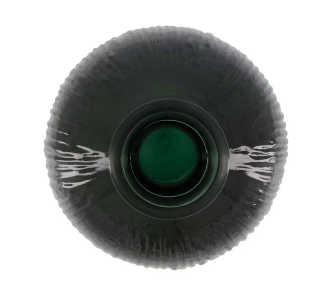 Bottle round recycled glass 25x25x40cm - Green