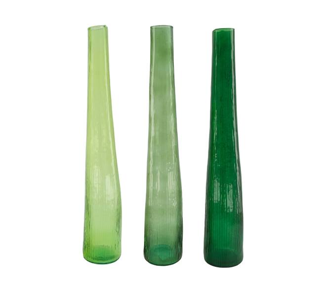 Bottle round recycled glass 9x9x50cm - Multi