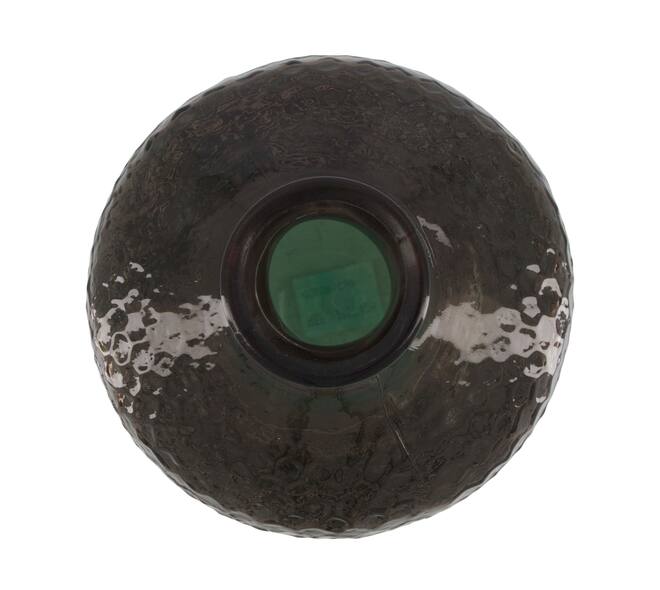 Bottle round recycled glass 19x19x42cm