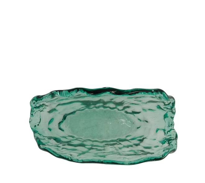 Vase recycled glass 27.5x12.5x24.5cm - Transparent