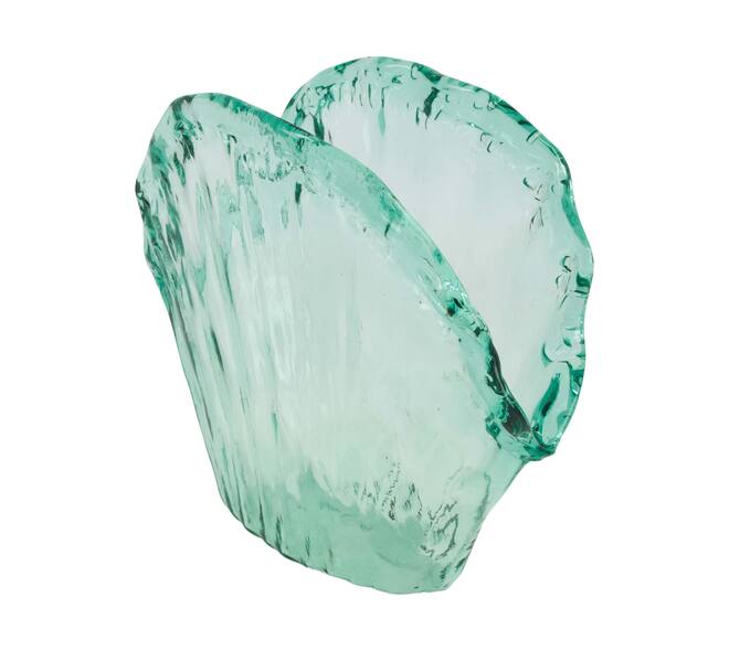 Vase recycled glass 27.5x12.5x24.5cm - Transparent