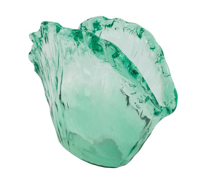 Vase recycled glass 37x18x30cm - Transparent