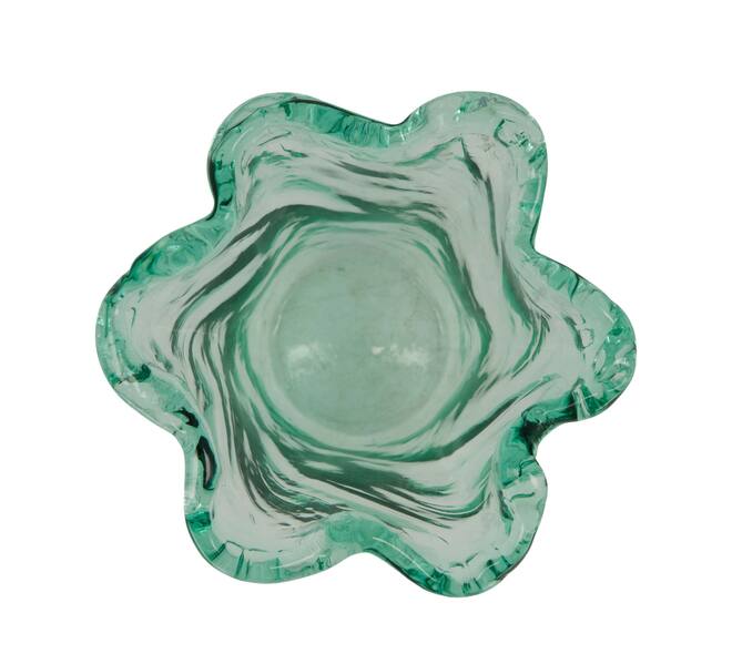 Vase round recycled glass 17x17x20cm - Transparent