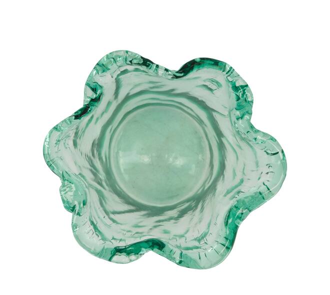 Vase round recycled glass 18x18x25cm