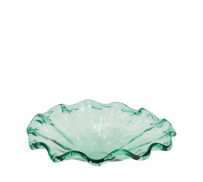 Plate round recycled glass 32x32x9cm