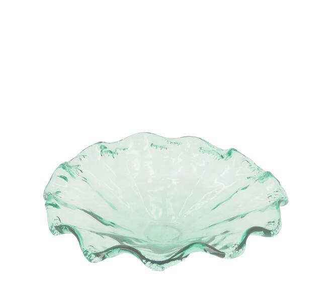 Plate round recycled glass 32x32x9cm