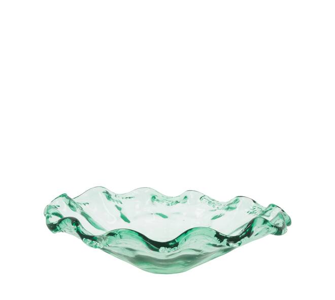 Plate round recycled glass 32x32x9cm