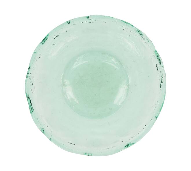 Plate round recycled glass 33x33x8cm - Transparent