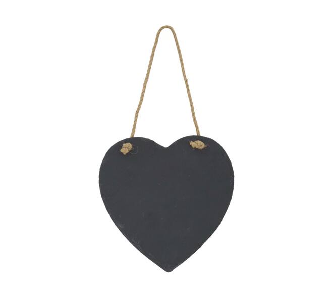 Blackboard heart slate with hanger 20x0.5x20cm