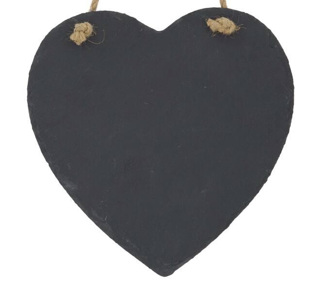 Blackboard heart slate with hanger 20x0.5x20cm
