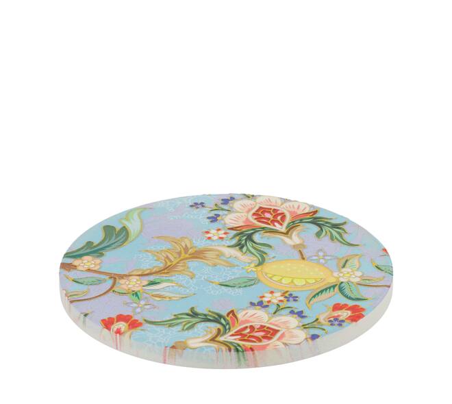 Decorative tile round ceramic with magnet 10.3x10.3x0.7cm 4pc