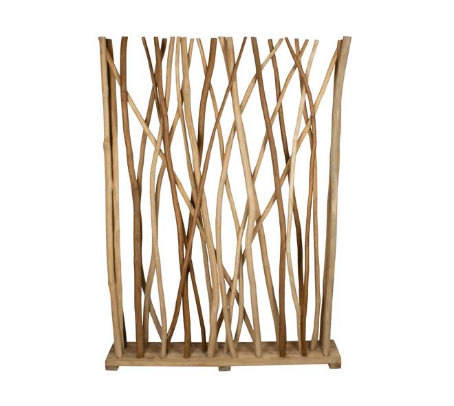 Divider teak wood on stand 118x20x160cm