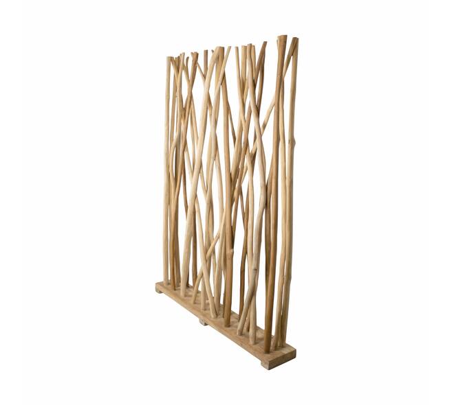 Divider teak wood on stand 118x20x160cm