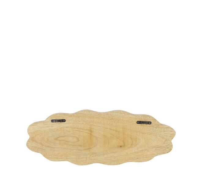 Coat rack mango wood with 3 hooks 48x18x9.5cm - Natural