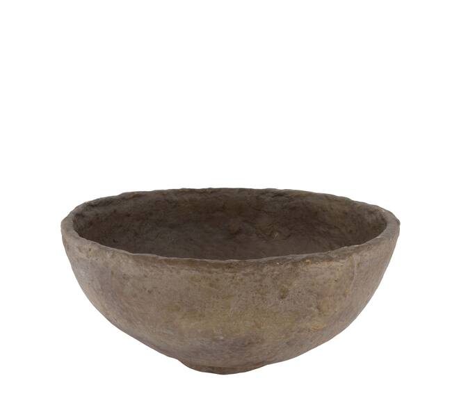 Bowl round paper mache 37x37x18cm - Brown
