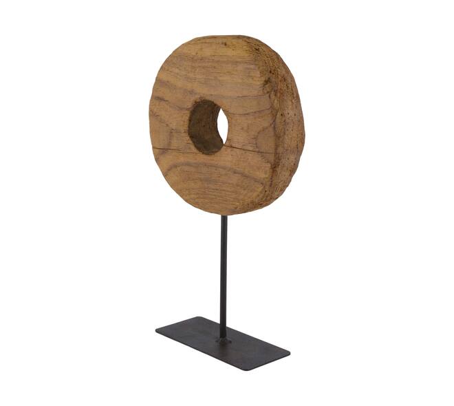 Statue reclaimed wood 18x3.5x29cm - Brown