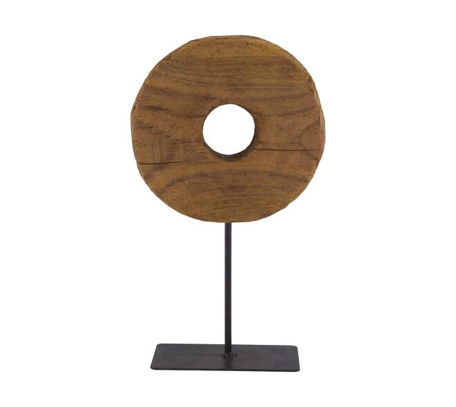 Statue reclaimed wood 18x3.5x29cm - Brown