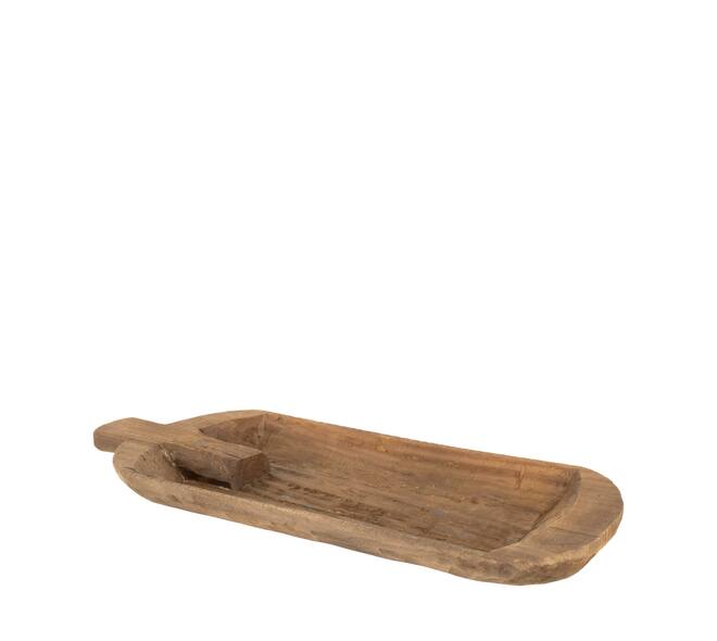 Plate rectangular reclaimed wood 78x35x8cm - Brown