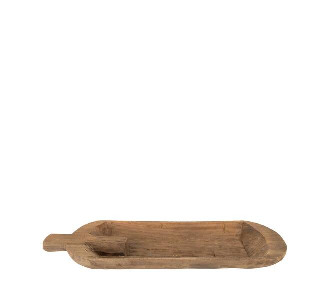 Plate rectangular reclaimed wood 78x35x8cm - Brown
