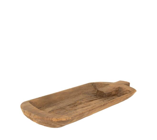Plate rectangular reclaimed wood 78x35x8cm - Brown